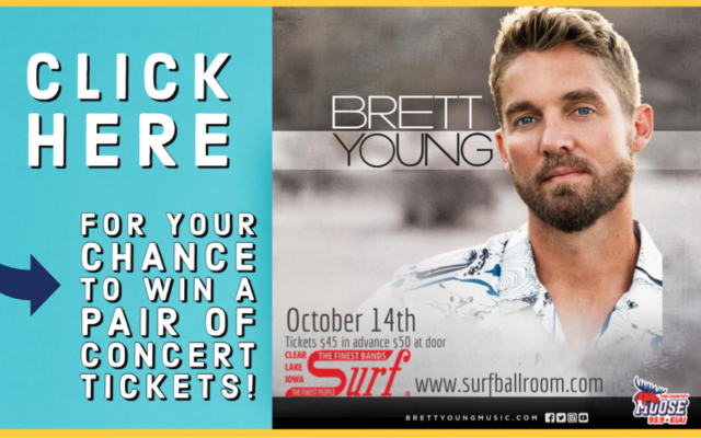 Brett Young at the Surf Ballroom! Win tickets!