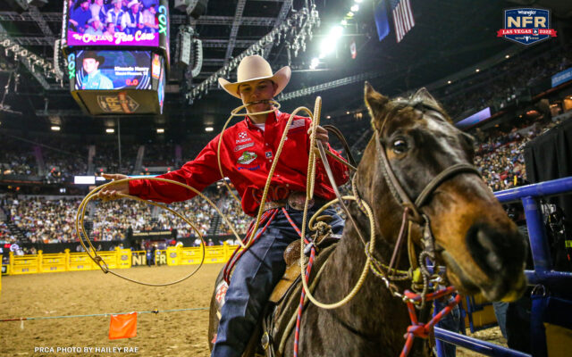 Tie-down roper Kincade Henry gets his second round win for Round 7