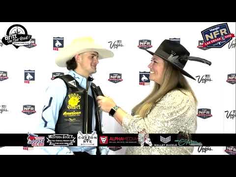 2022 NFR Saddle Bronc Rider Lefty Holman with Britt on the Road