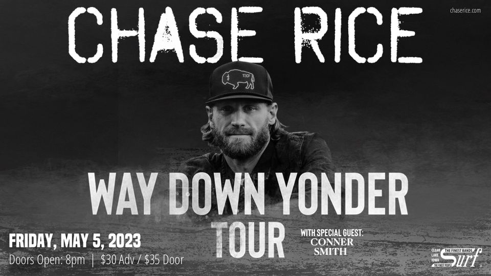 <h1 class="tribe-events-single-event-title">Chase Rice: Way Down Yonder Tour at the Surf Ballroom May 5th 2023</h1>