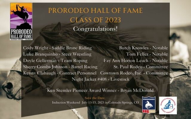ProRodeo Hall of Fame announces 2023 inductees